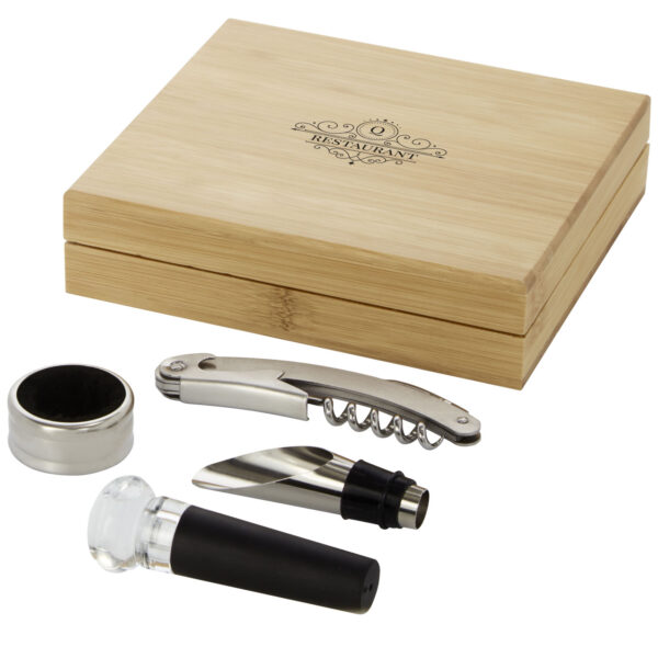 Syrat 4-piece wine set – Natural with logo