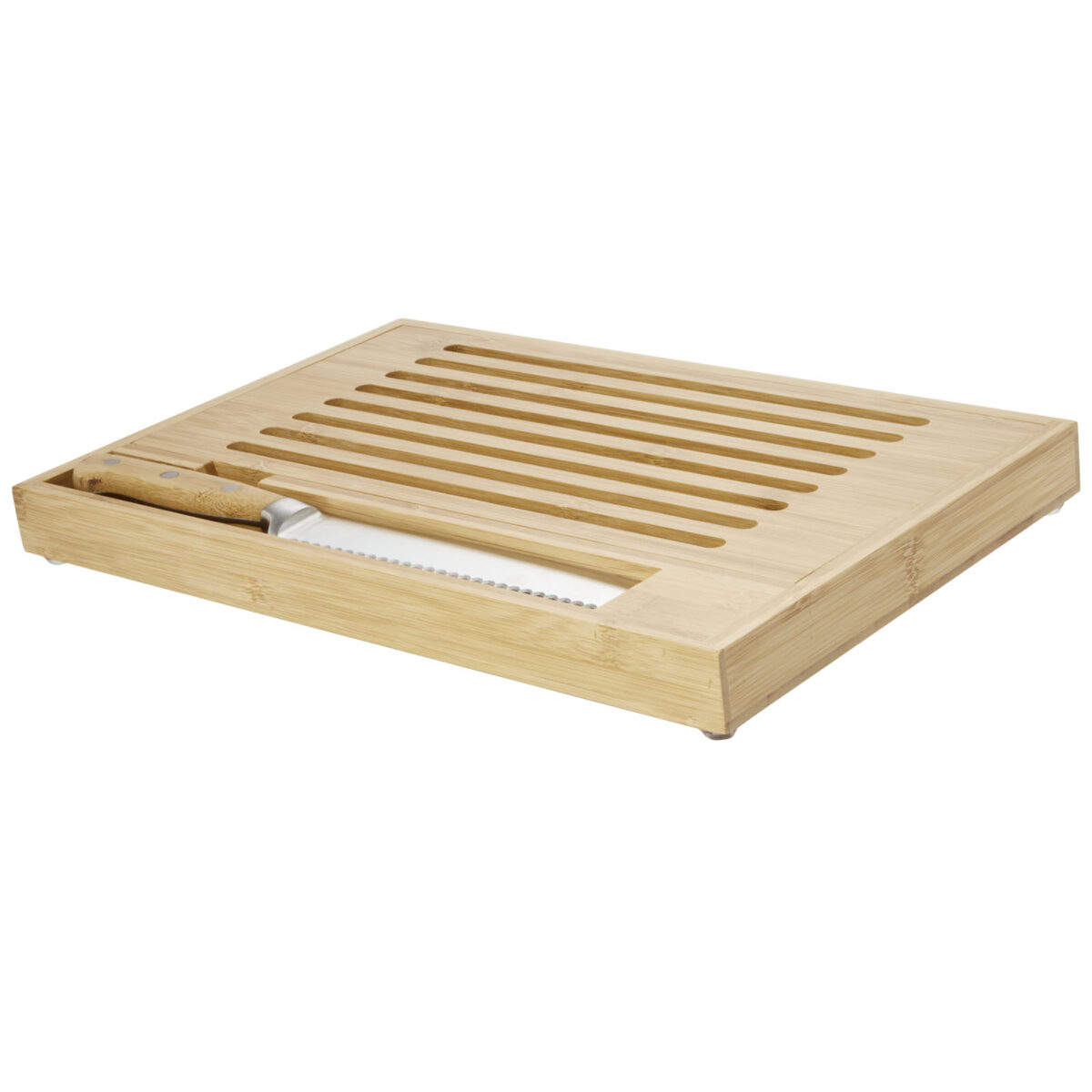 Pao bamboo cutting board with knife – Natural extra view