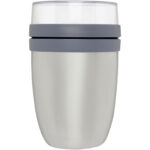 Mepal Ellipse insulated lunch pot – Silver front view