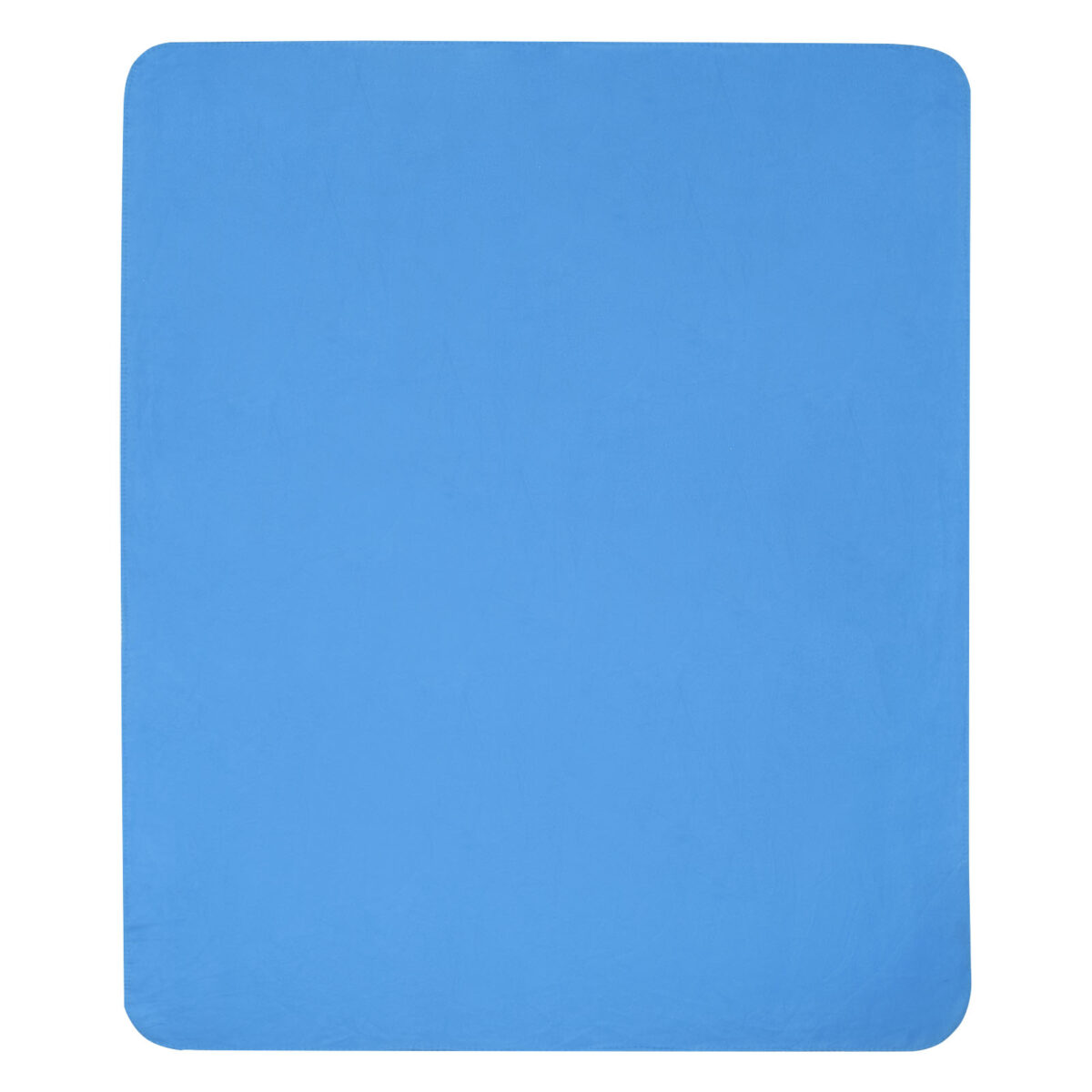 Willow GRS RPET polar fleece blanket – Process blue front view