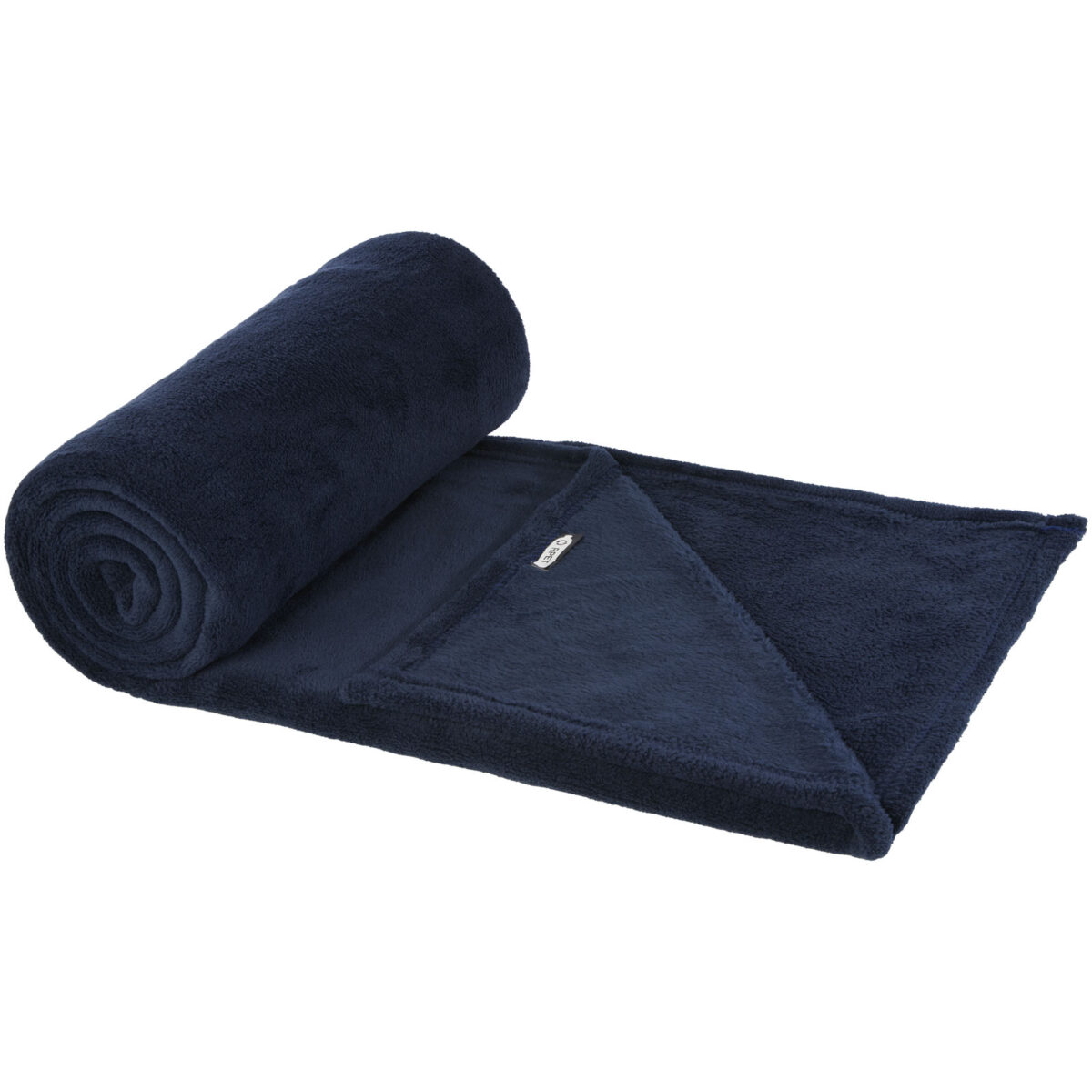 Lily GRS certified RPET coral fleece blanket – Dark blue extra view