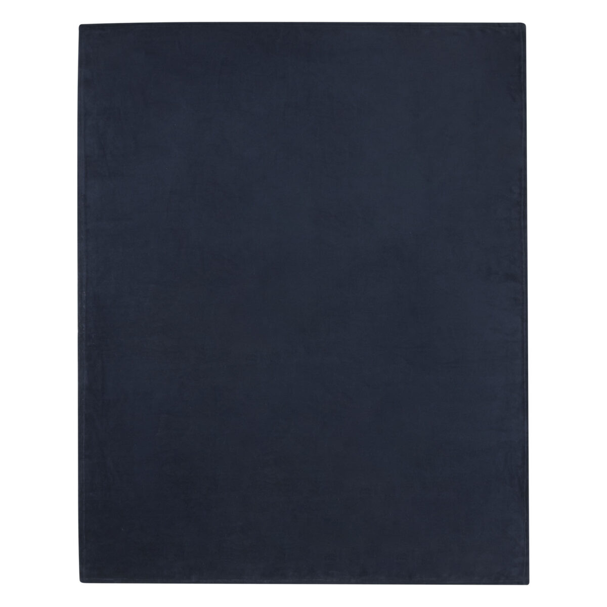 Lily GRS certified RPET coral fleece blanket – Dark blue front view