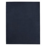 Lily GRS certified RPET coral fleece blanket – Dark blue front view
