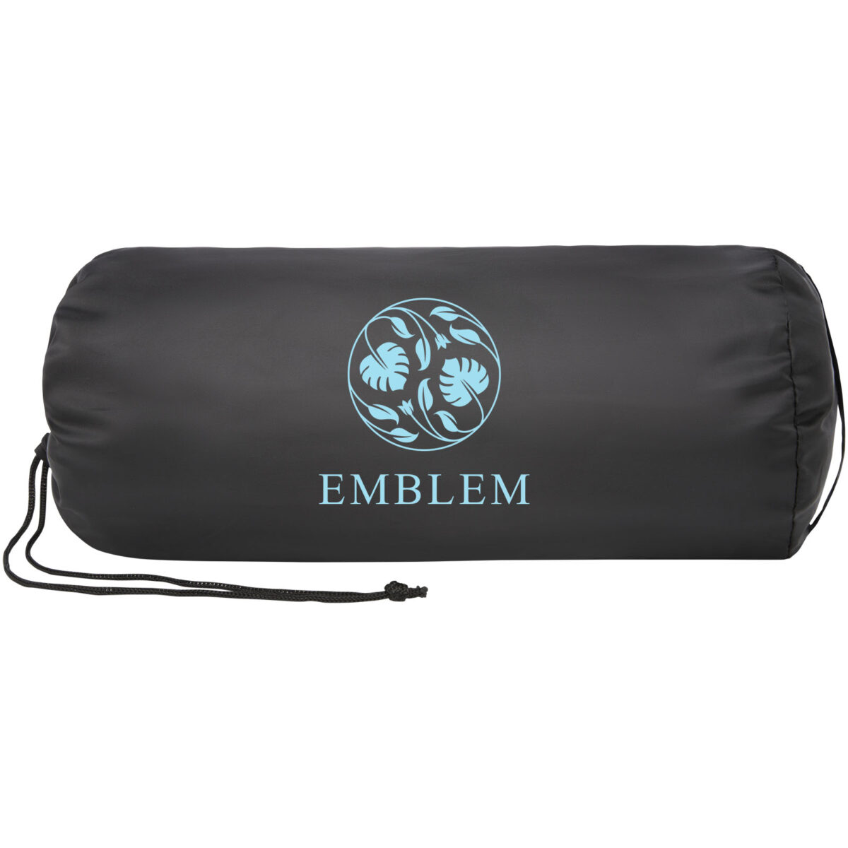 Lily GRS certified RPET coral fleece blanket – Dark blue with logo