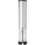 Pino electric wine opener with wine tools – Silver back view