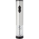 Pino electric wine opener with wine tools – Silver front view