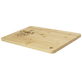 Harp bamboo cutting board – Natural with logo