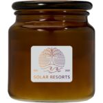 Wellmark Let's Get Cozy 650 g scented candle - cedar wood fragrance – Amber heather with logo