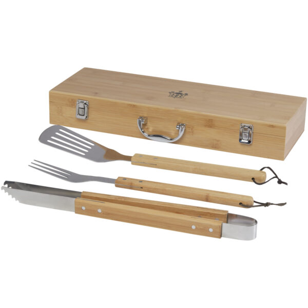 Assadus 3-piece BBQ set – Natural with logo
