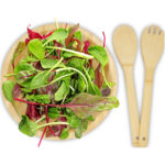 Argulls bamboo salad bowl and tools – Natural extra view