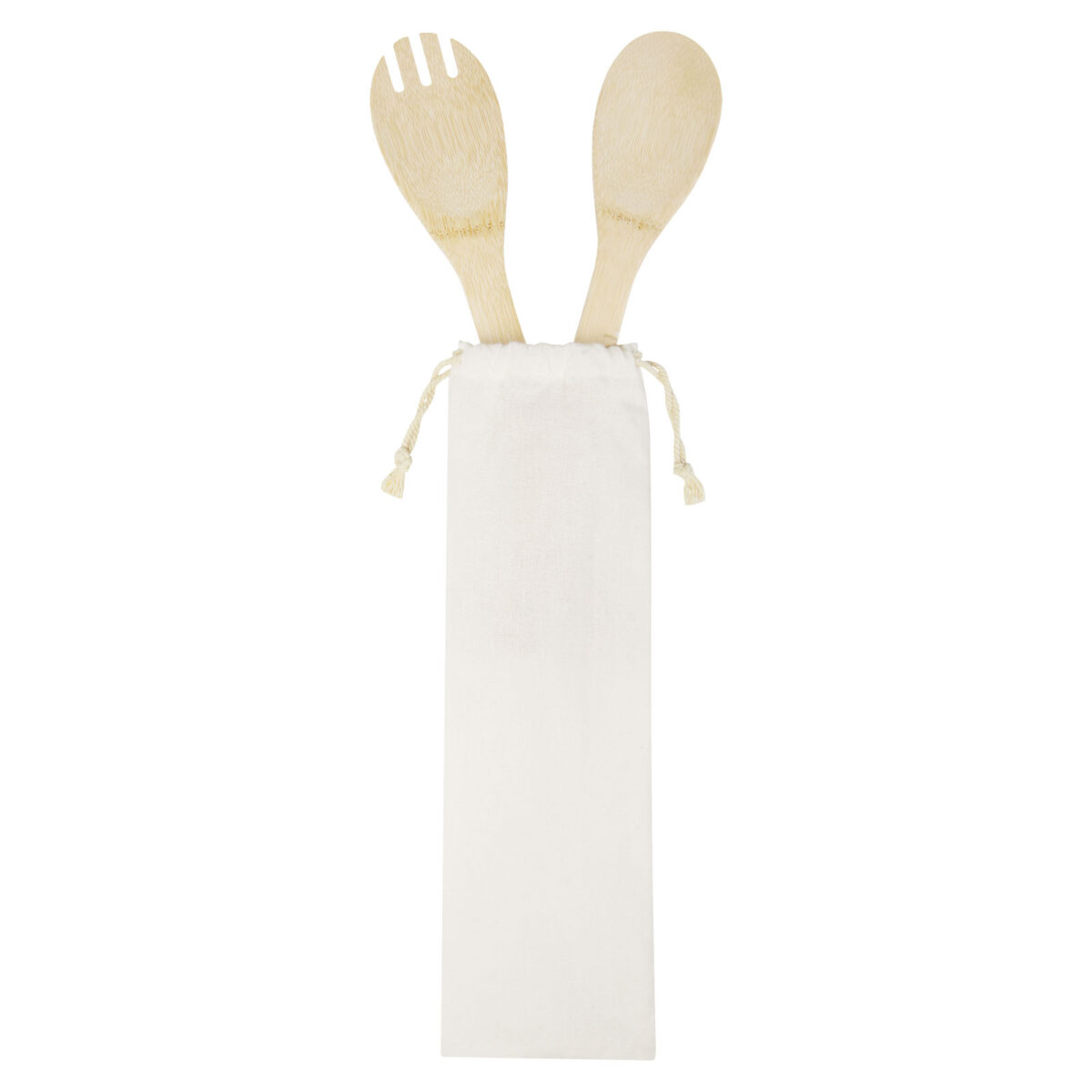 Endiv bamboo salad spoon and fork – Natural extra view