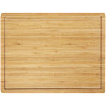 Fet bamboo steak cutting board – Natural front view