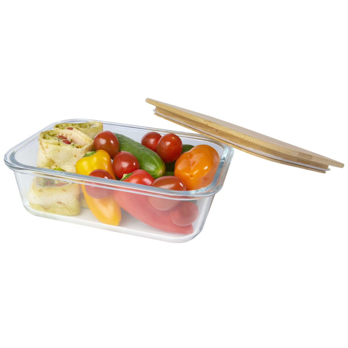 Roby glass lunch box with bamboo lid – Natural extra view