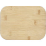 Roby glass lunch box with bamboo lid – Natural front view