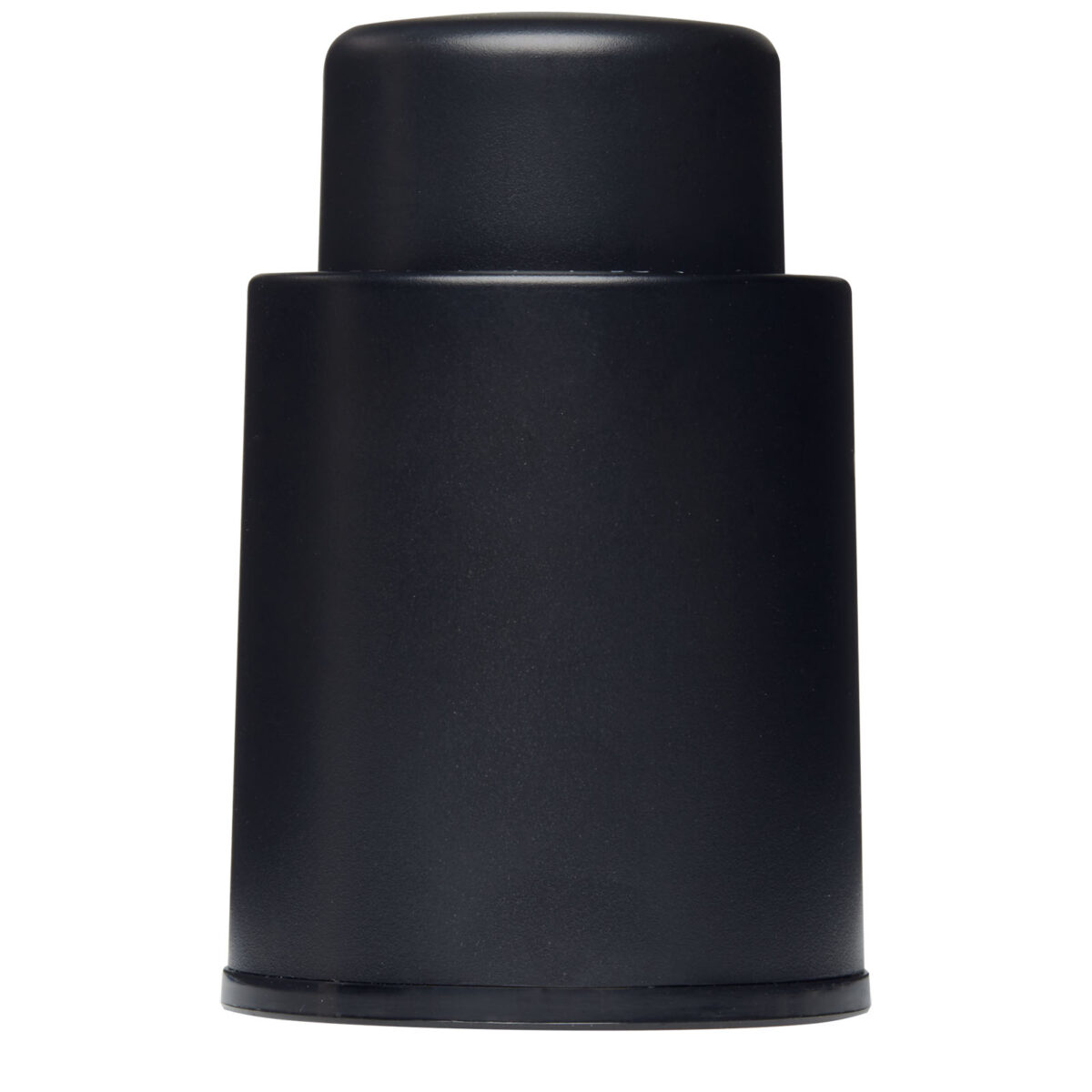 Sangio wine stopper – Solid black back view