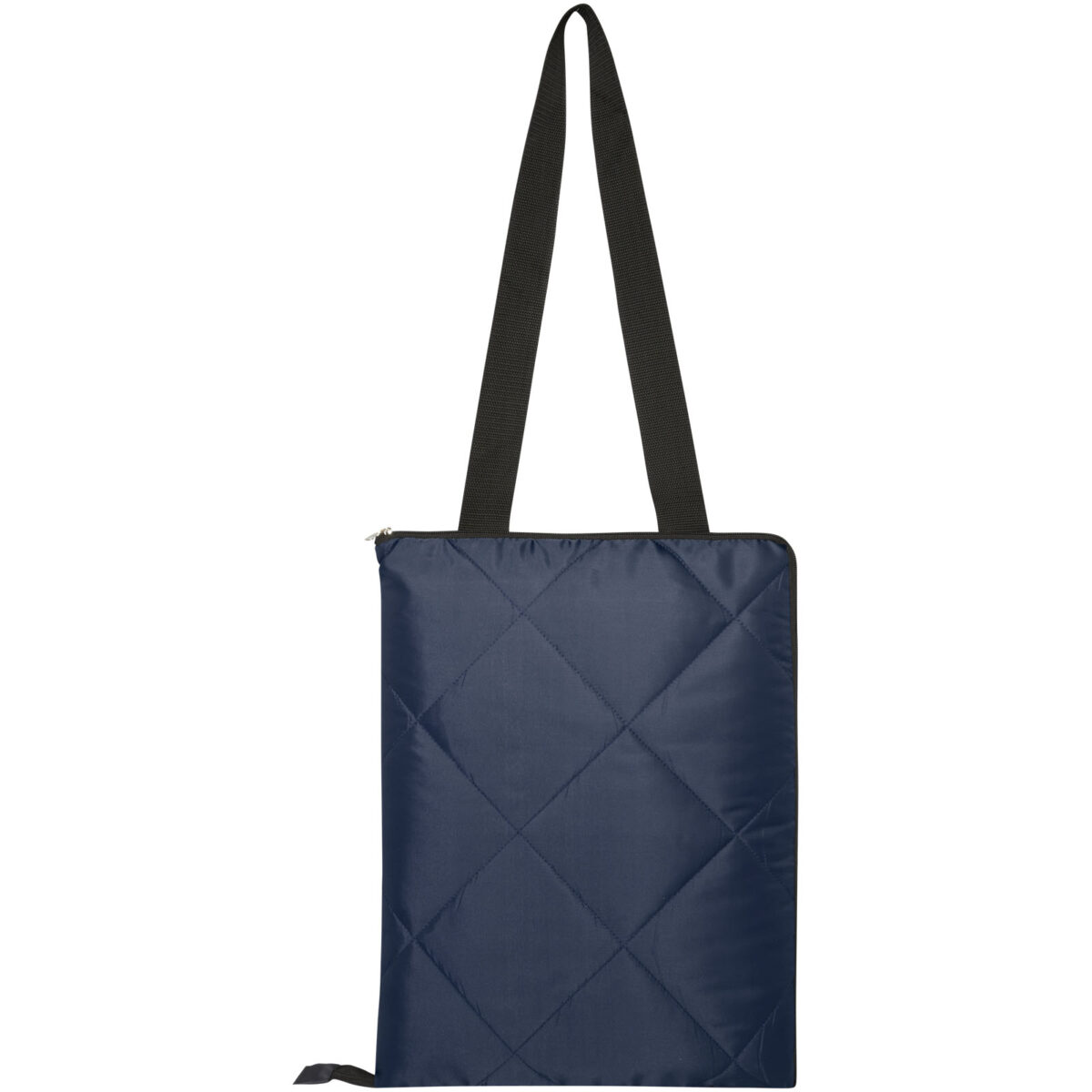 Clary GRS recycled polyester picnic blanket – Navy back view