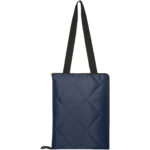 Clary GRS recycled polyester picnic blanket – Navy back view