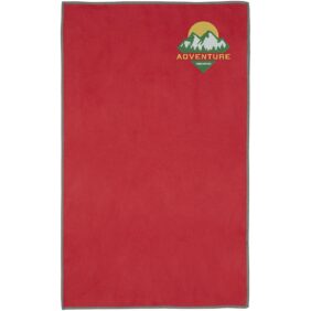 Pieter GRS ultra lightweight and quick dry towel 30x50 cm – Red with logo