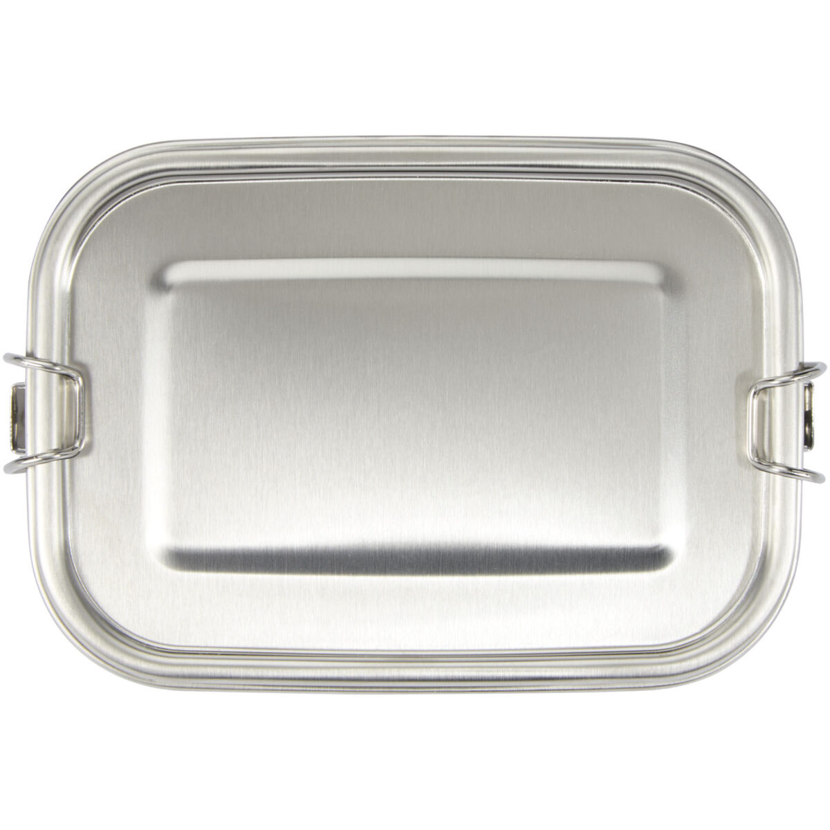 Titan recycled stainless steel lunch box – Silver front view