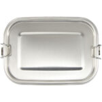 Titan recycled stainless steel lunch box – Silver front view