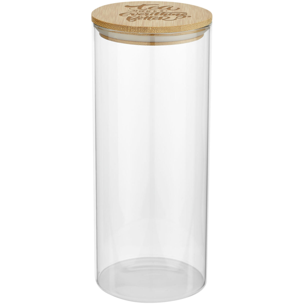 Boley 940 ml glass food container – Natural with logo