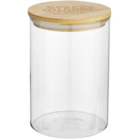 Boley 550 ml glass food container – Natural with logo