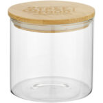 Boley 320 ml glass food container – Natural with logo
