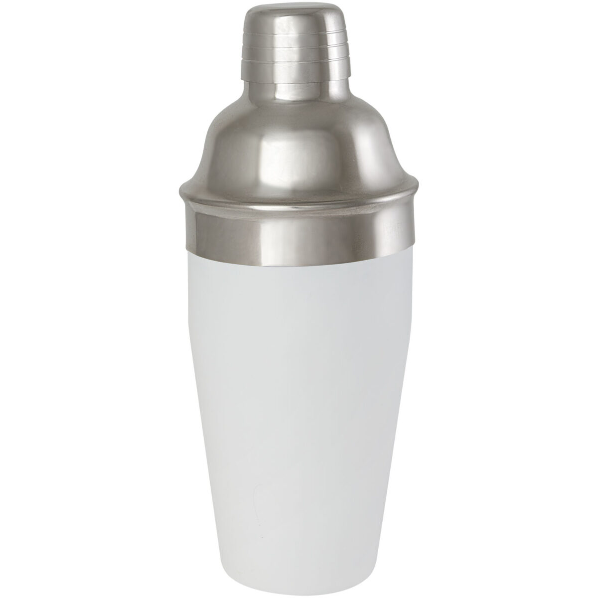 Gaudie recycled stainless steel cocktail shaker – White front view
