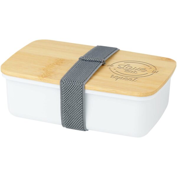 Mangi 500 ml lunch box – White with logo
