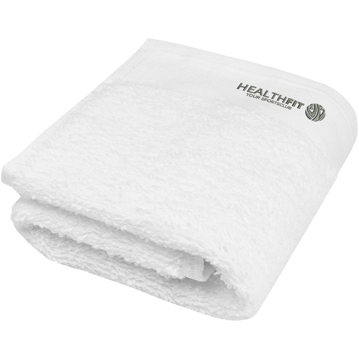 Chloe 550 g/m² cotton towel 30x50 cm – White with logo