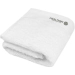 Chloe 550 g/m² cotton towel 30x50 cm – White with logo