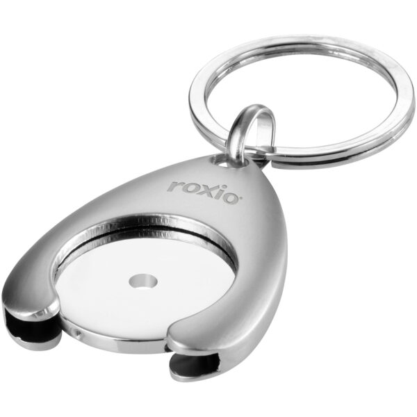 Trolley coin holder keychain – Silver extra view