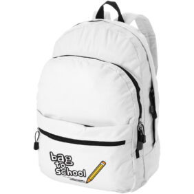 Trend 4-compartment backpack 17L – White with logo