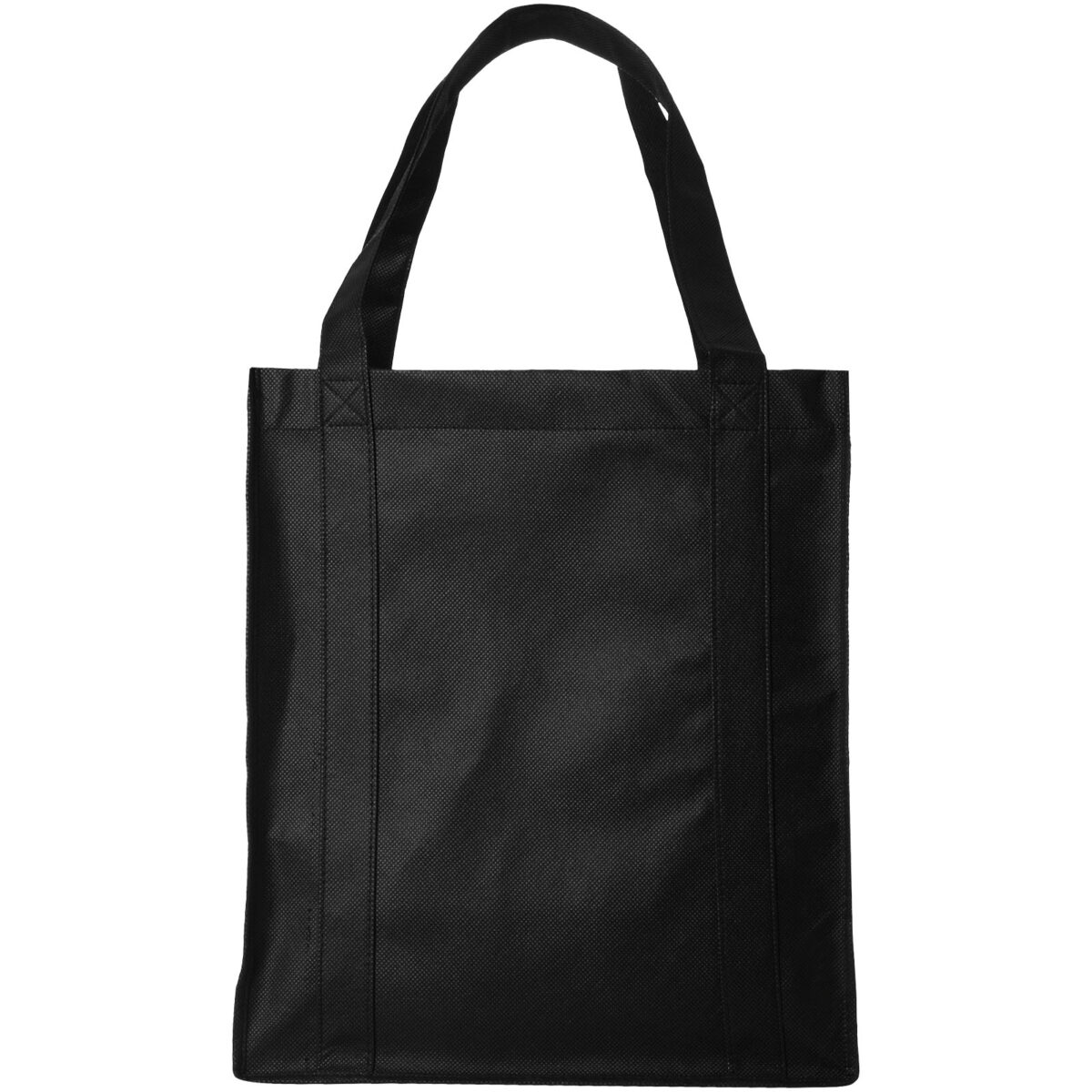 Liberty bottom board non-woven tote bag 29L – Solid black front view