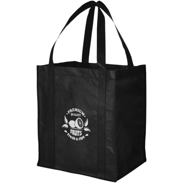 Liberty bottom board non-woven tote bag 29L – Solid black with logo