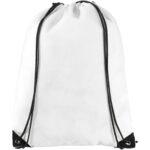 Evergreen non-woven drawstring bag 5L – White front view