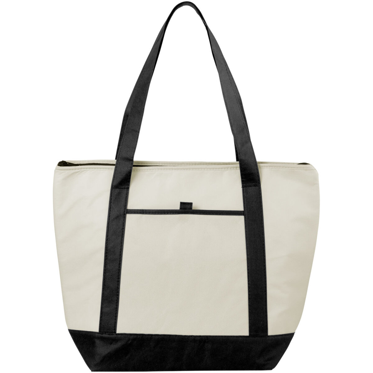 Lighthouse non-woven cooler tote 21L – Natural front view