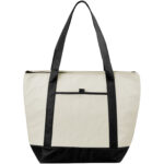 Lighthouse non-woven cooler tote 21L – Natural front view