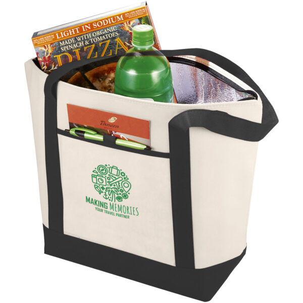 Lighthouse non-woven cooler tote 21L – Natural with logo
