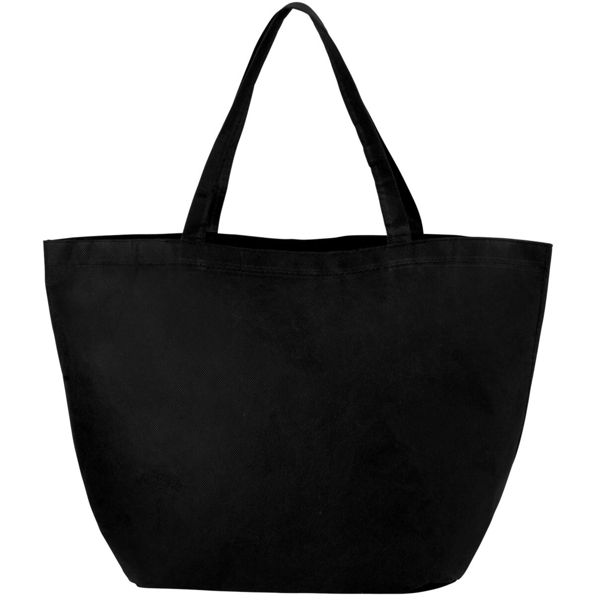 Maryville non-woven shopping tote bag 28L – Solid black front view