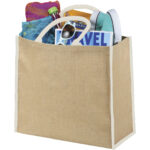 Harry coloured edge jute tote bag 25L – Natural extra view