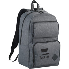 Graphite Deluxe 15" laptop backpack 20L – Heather grey with logo