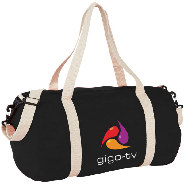 Cochichuate cotton barrel duffel bag 25L – Solid black with logo