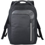 Vault RFID 15" laptop backpack 16L – Solid black front view