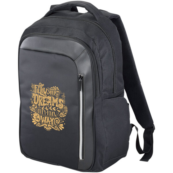Vault RFID 15" laptop backpack 16L – Solid black with logo