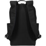 Compu 15.6" laptop backpack 14L – Solid black back view