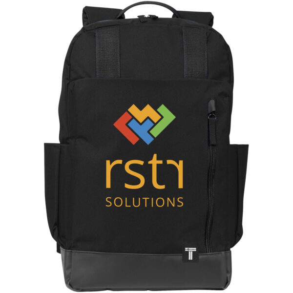 Compu 15.6" laptop backpack 14L – Solid black with logo