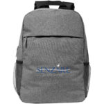 Hoss 15" laptop backpack 18L – Heather medium grey with logo