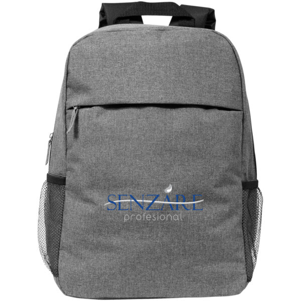 Hoss 15" laptop backpack 18L – Heather medium grey with logo
