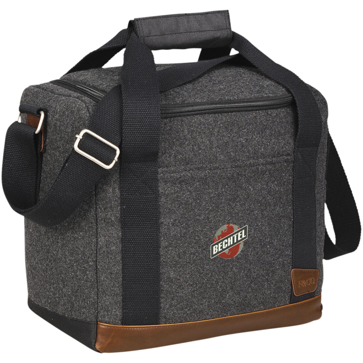 Campster 12-bottle cooler bag 13L – Charcoal with logo